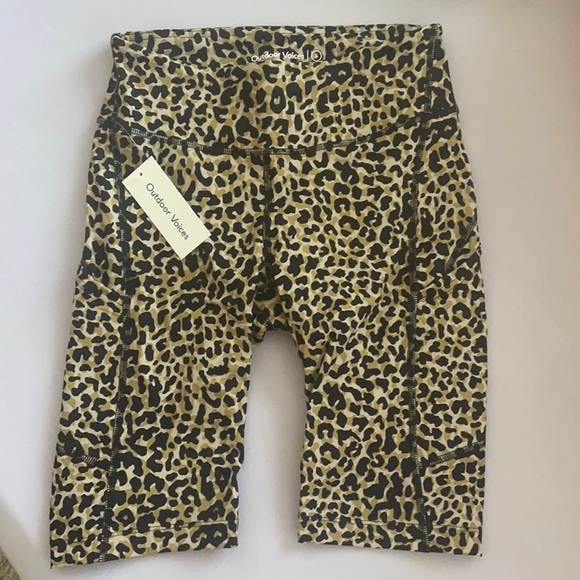 Outdoor Voices Pants - Outdoor Voices 10” Leopard spandex